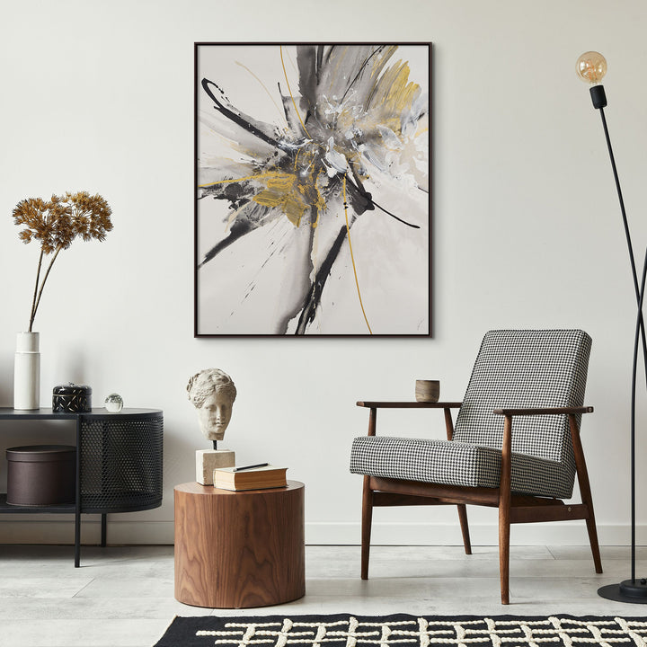 "THE SPACE BETWEEN" GOLD EMBELLISHED CANVAS ART