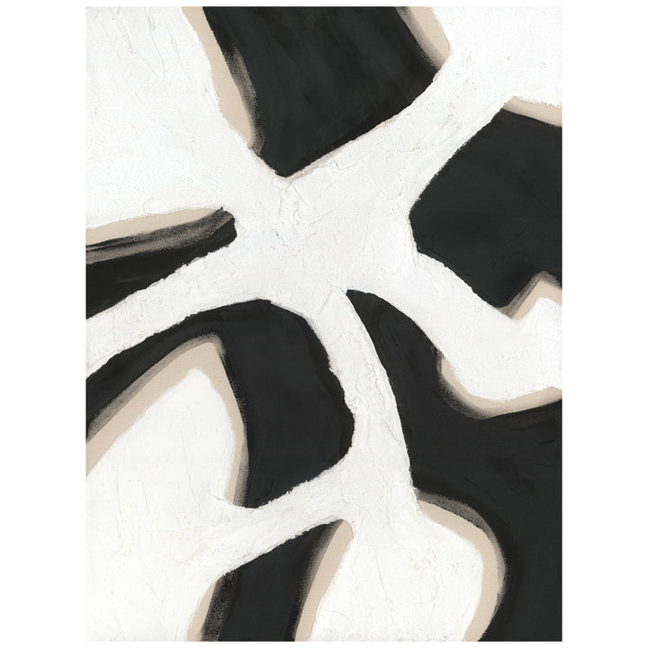 "TORTUE BLANCHE" NATURAL CANVAS HAND PAINTING