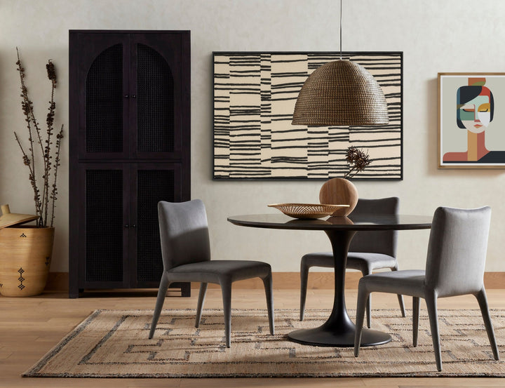 "UNEXPLAINED IV" NATURAL CANVAS HAND PAINTING
