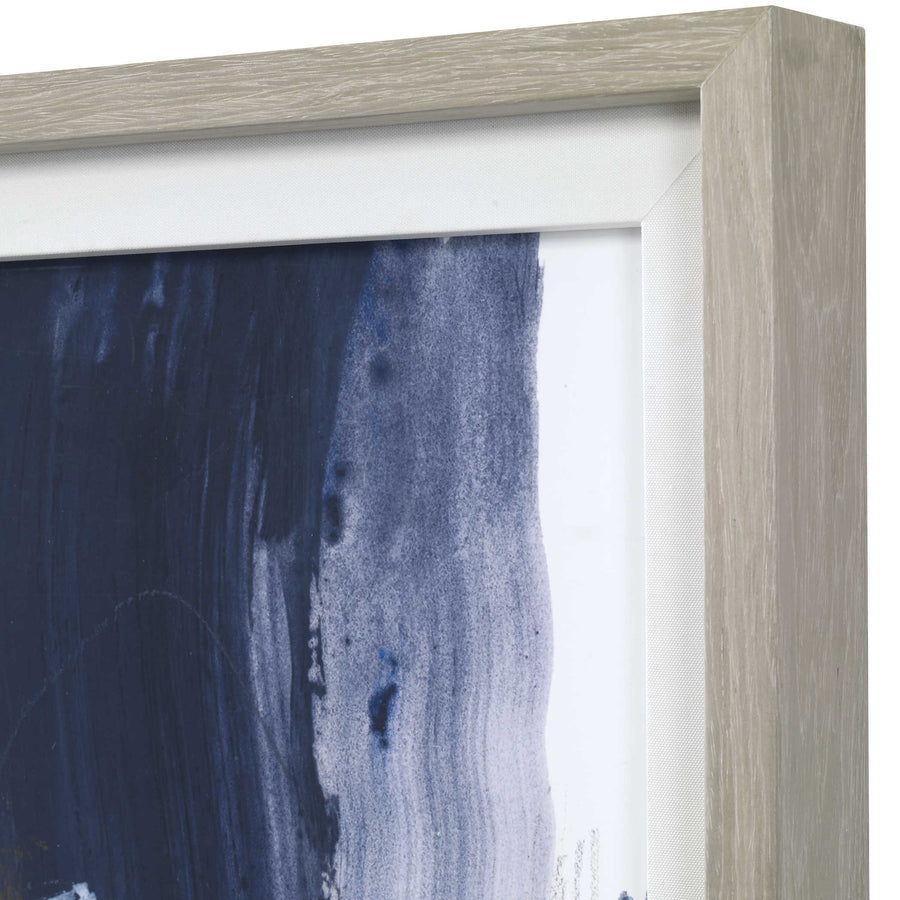 "VARIANT NAVY" ABSTRACT FRAMED ART PRINT