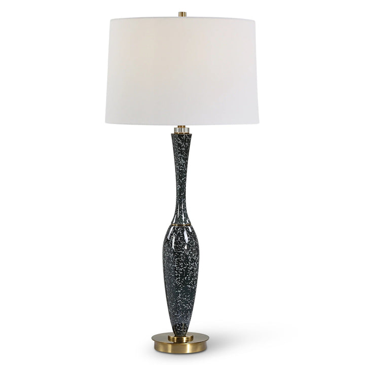 REMY POLISHED BLACK CERAMIC TABLE LAMP