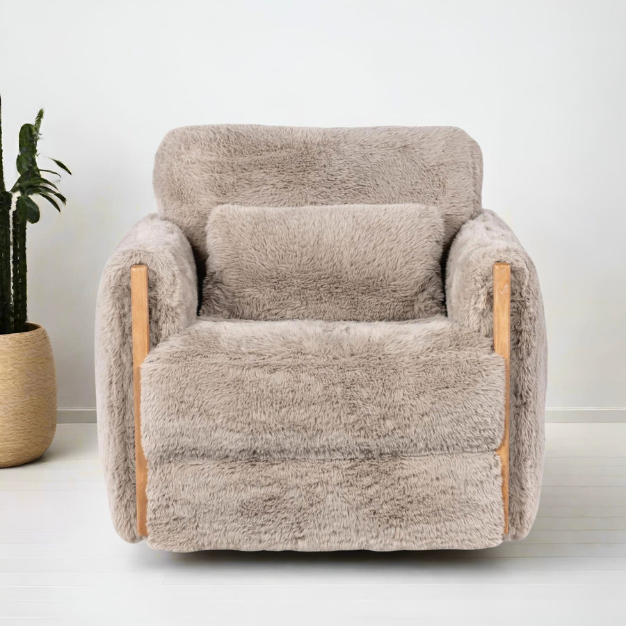 DION SHEARLING SWIVEL CHAIR