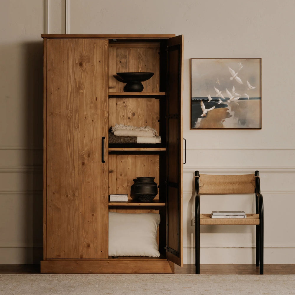 HONEY PINE TALL CABINET