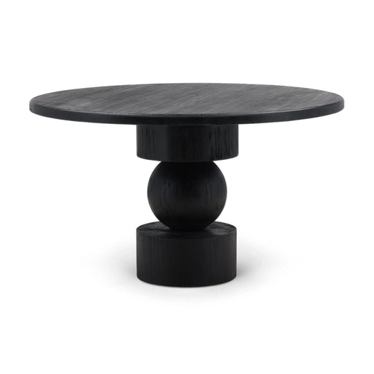 JARED MATTE BLACK ROUND DINING TABLE