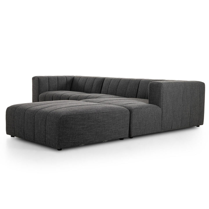 LANGHAM CHANNELED 3-PIECE SECTIONAL SOFA