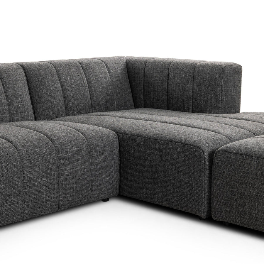 LANGHAM CHANNELED 3-PIECE SECTIONAL SOFA