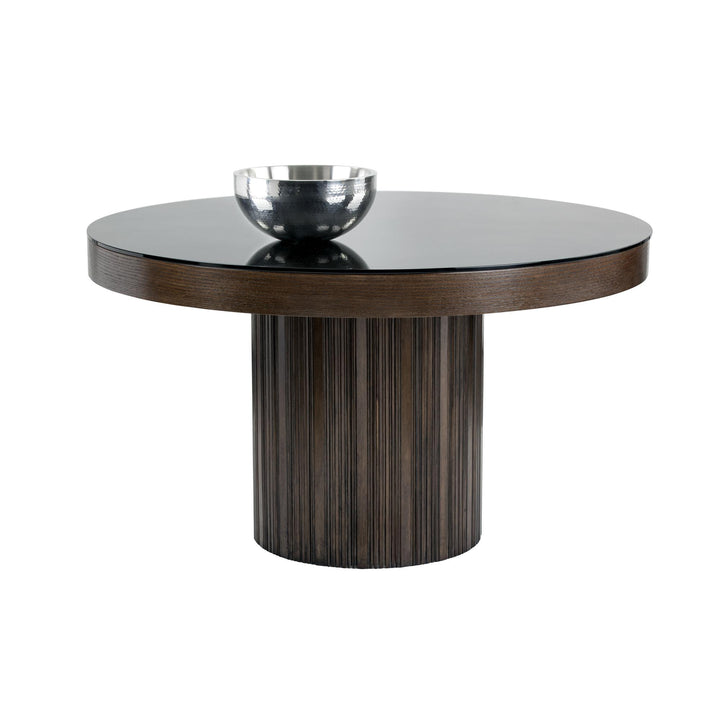 JAKARTA 51" DINING TABLE - BROWN - FRONT VIEW