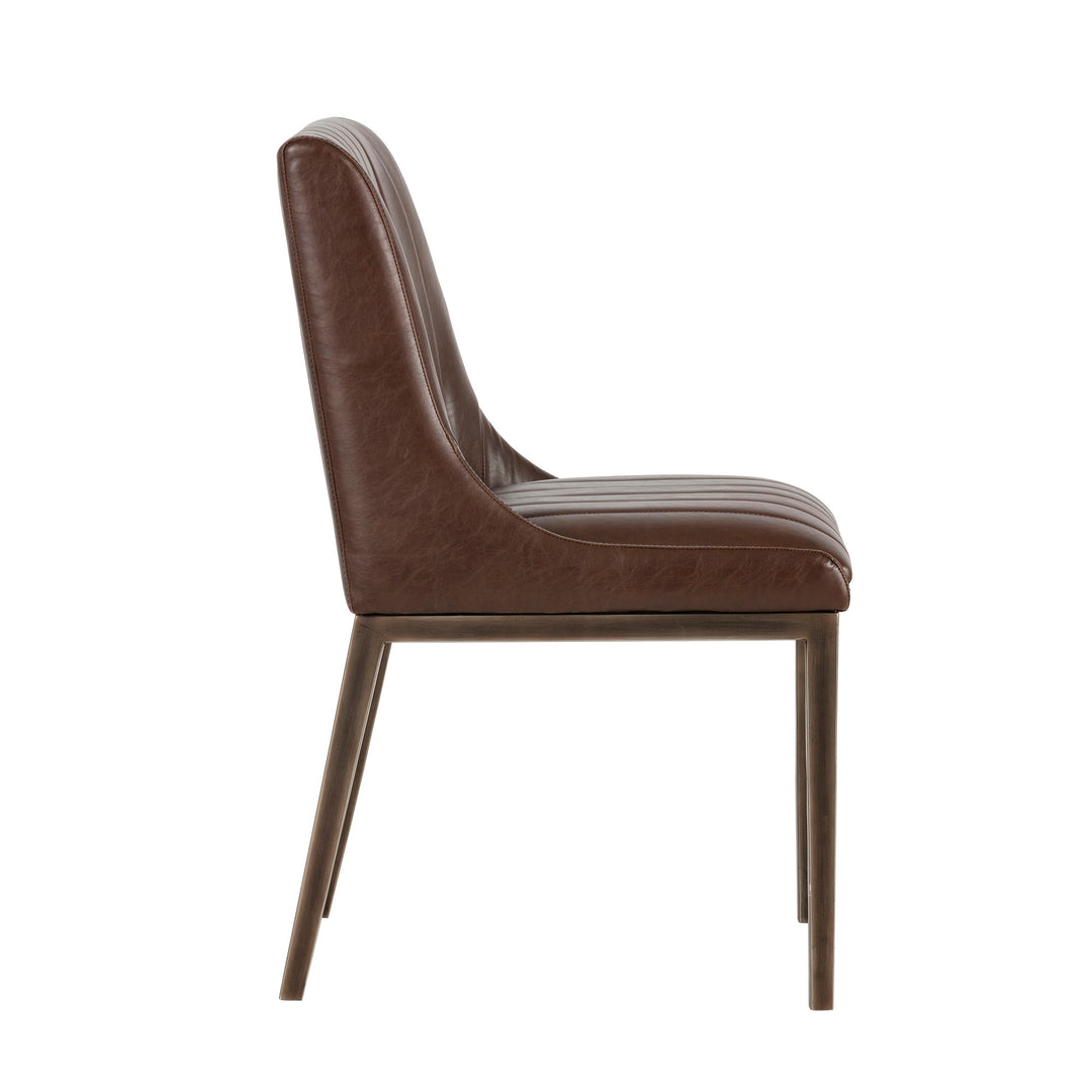 HALDEN DINING CHAIR - VINTAGE COGNAC - Side View