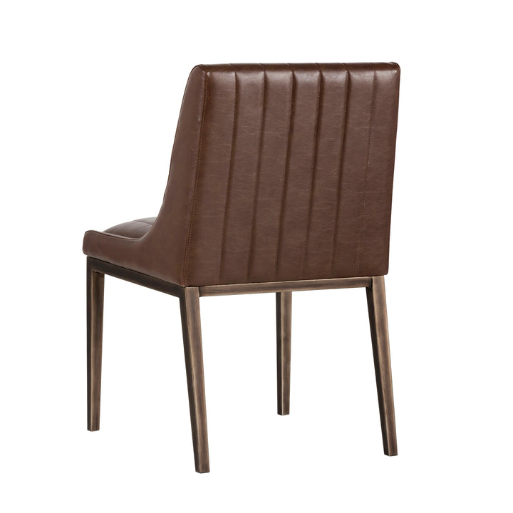 HALDEN DINING CHAIR - VINTAGE COGNAC - Back View