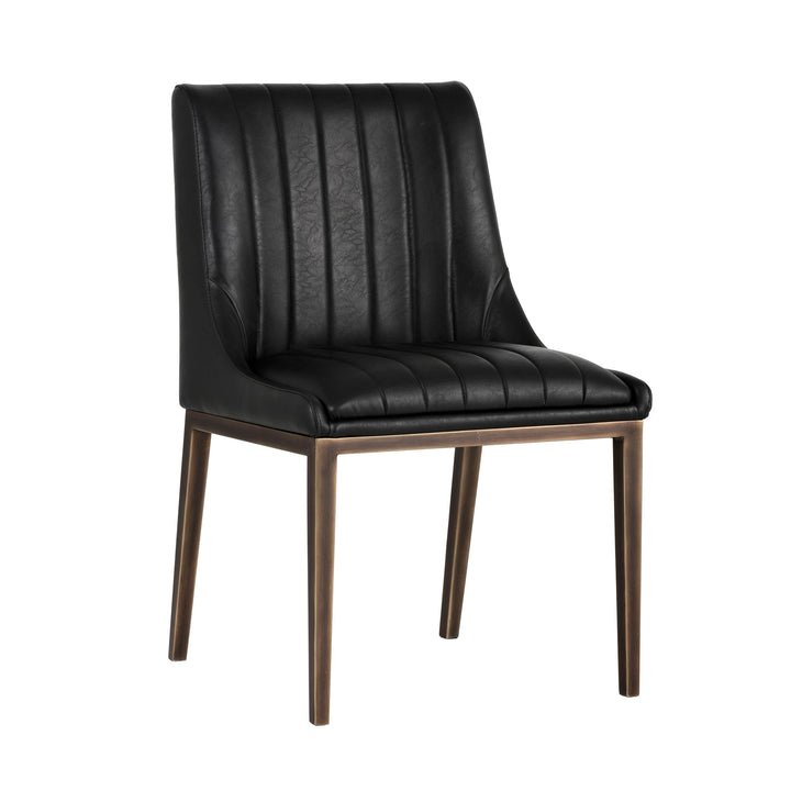 HALDEN DINING CHAIR - VINTAGE BLACK - Front View