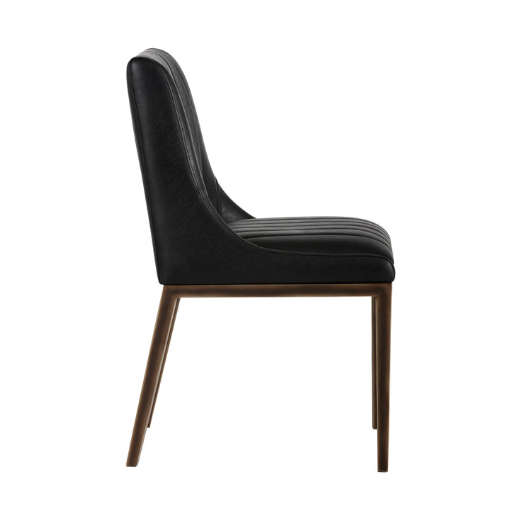 HALDEN DINING CHAIR - VINTAGE BLACK - Side View