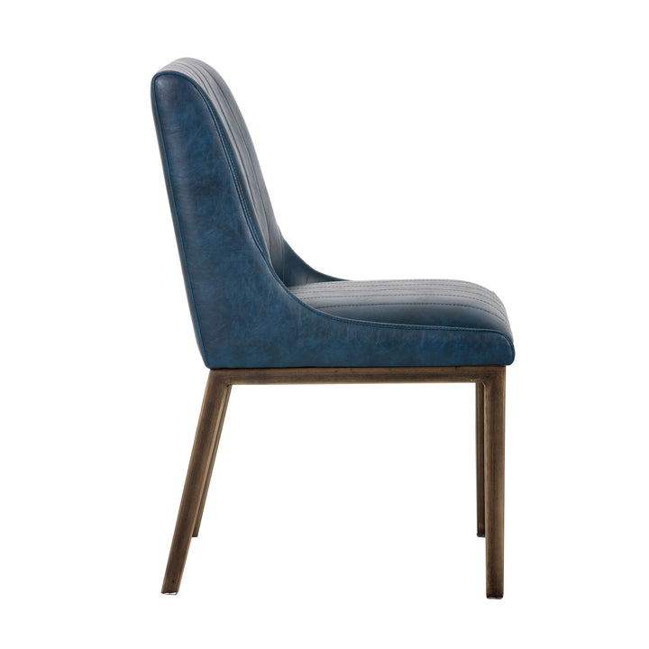 HALDEN DINING CHAIR - VINTAGE BLUE - Side View