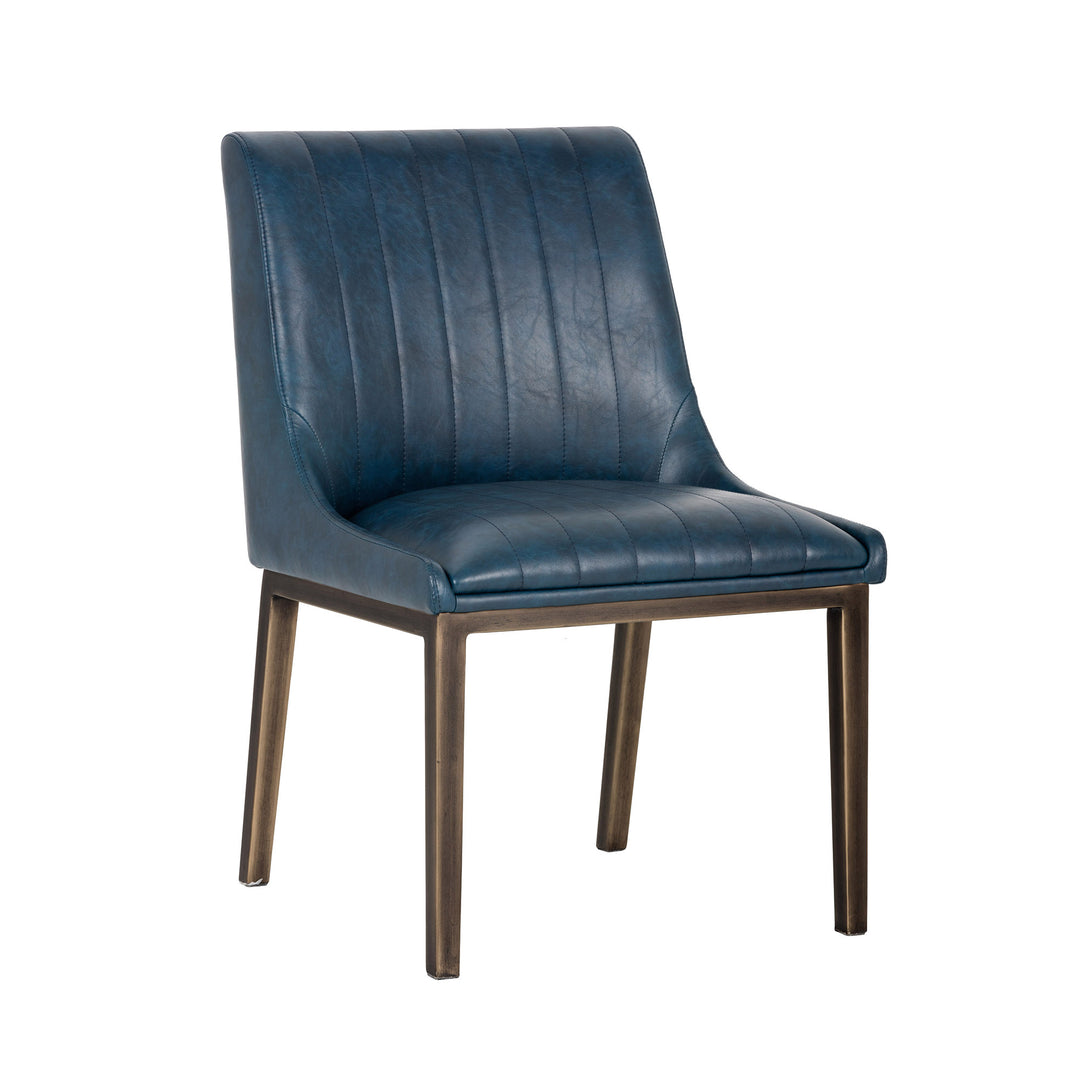 HALDEN DINING CHAIR - VINTAGE BLUE - Front View