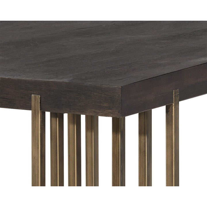 ALTO 94.5" DINING TABLE - DARK BROWN - UPPER VIEW