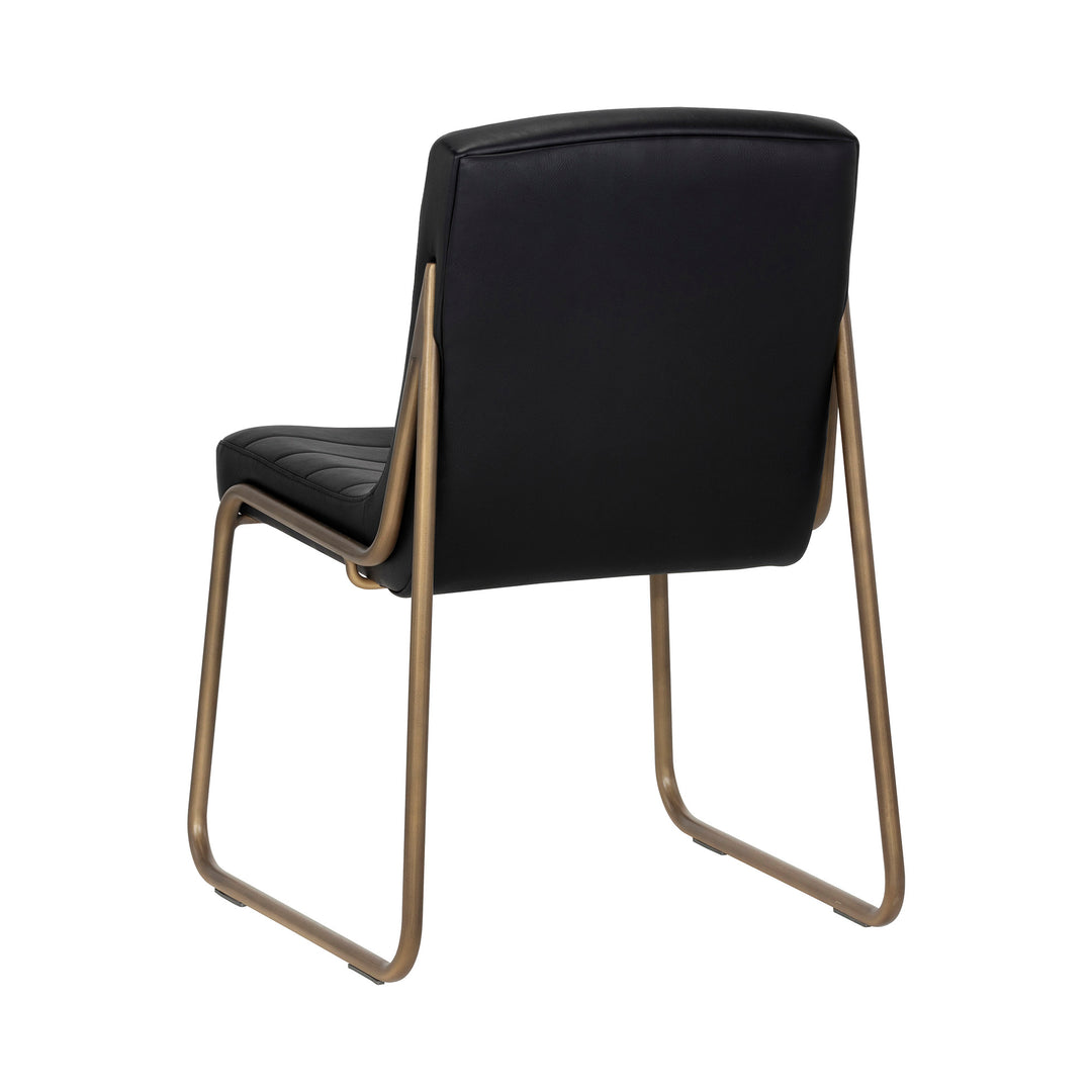 ANTON VINTAGE BLACK DINING CHAIR - Back View