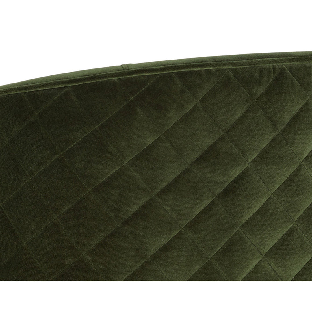 CORNELLA DINING ARMCHAIR - FOREST GREEN - Closeup View