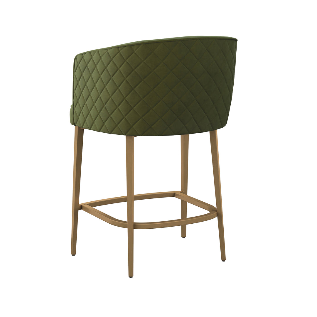 CORNELLA DINING ARMCHAIR - FOREST GREEN - Back View