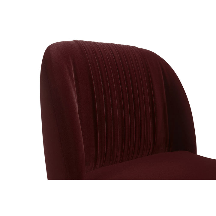 NEVIN DINING CHAIR - MERLOT - Closeup View