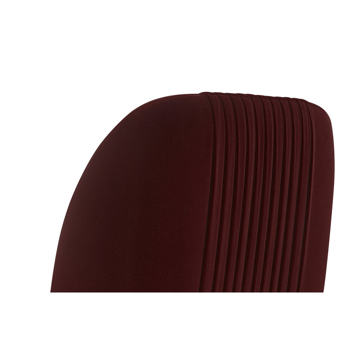 NEVIN DINING CHAIR - MERLOT - Closeup View