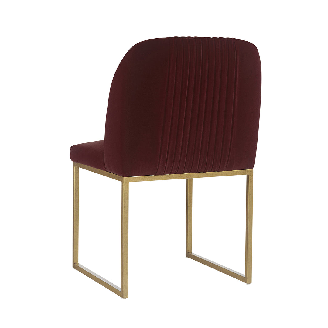 NEVIN DINING CHAIR - MERLOT - Back View