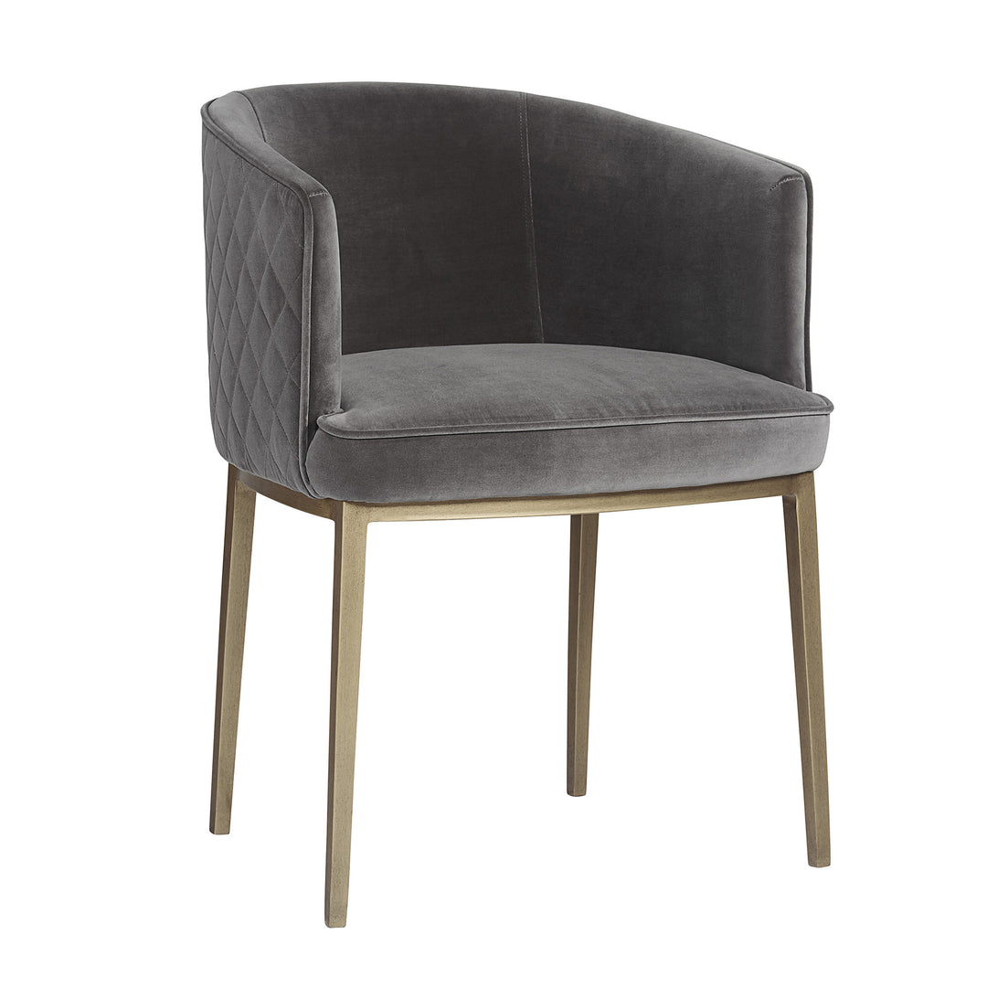 CORNELLA DINING ARMCHAIR - BLUSH GREY - Front View