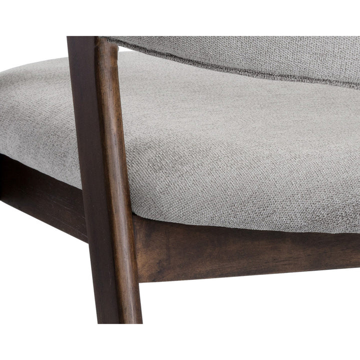 MILTON SMOKE ACACIA DINING ARMCHAIR - POLO CLUB STONE - Closeup View