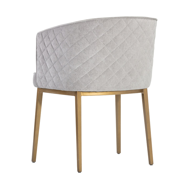 CORNELLA DINING ARMCHAIR - POLO CLUB STONE - Back View