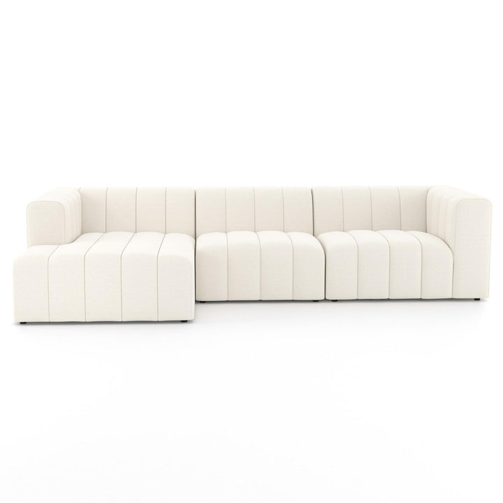 LANGHAM CHANNELED 3-PIECE SECTIONAL SOFA