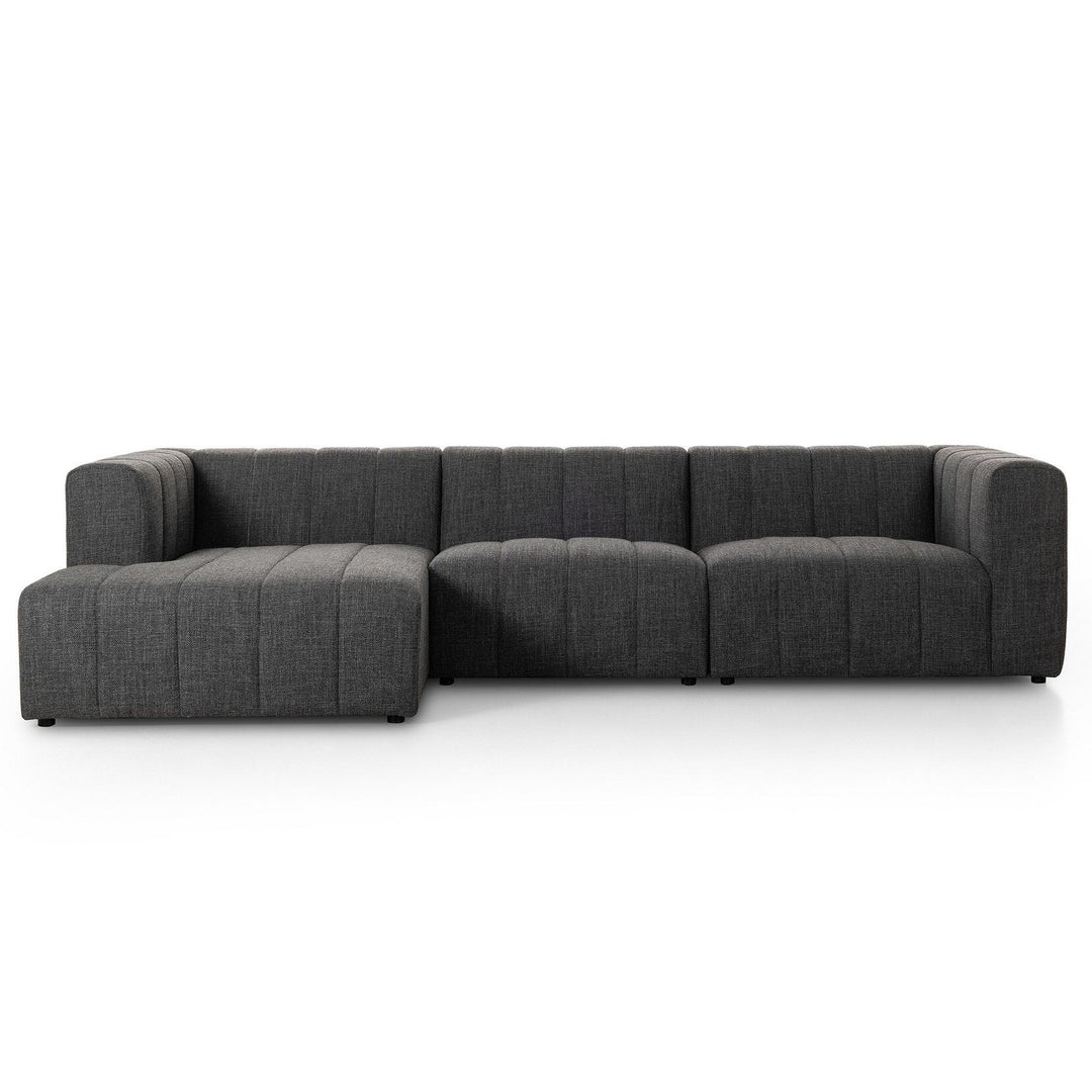 LANGHAM CHANNELED 3-PIECE SECTIONAL SOFA