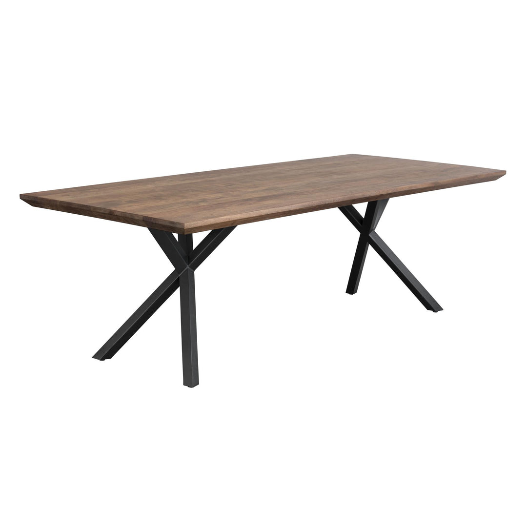 LARK 94" DINING TABLE - BROWN - SIDE VIEW