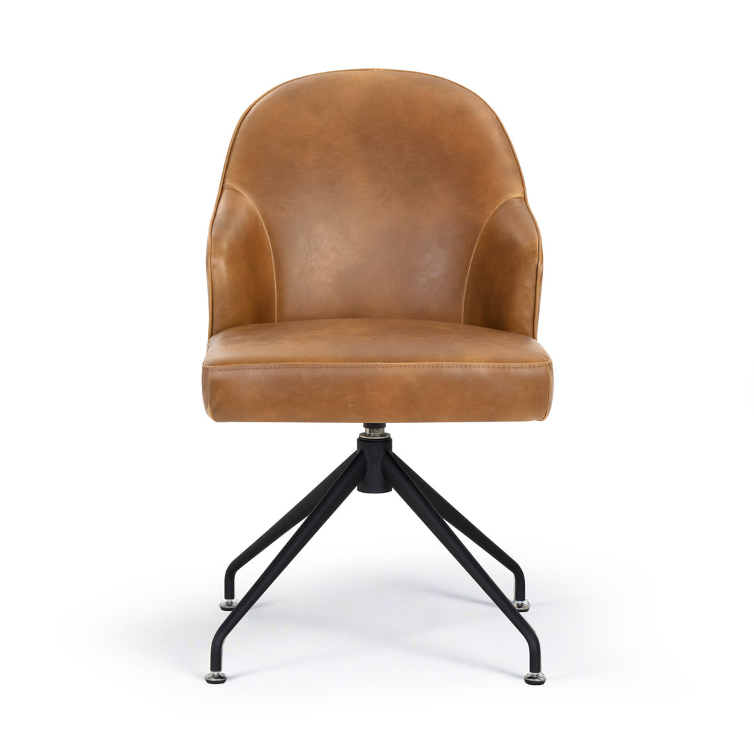 BRETTA SWIVEL DINING CHAIR - TOBACCO TAN - Main View