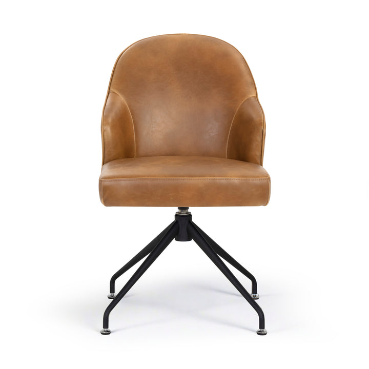 BRETTA SWIVEL DINING CHAIR - TOBACCO TAN - Main View