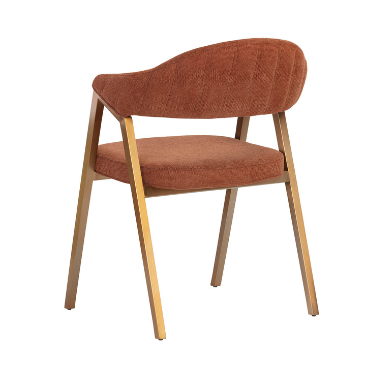 BURGOS DINING ARMCHAIR - BELFAST RUST - Back View