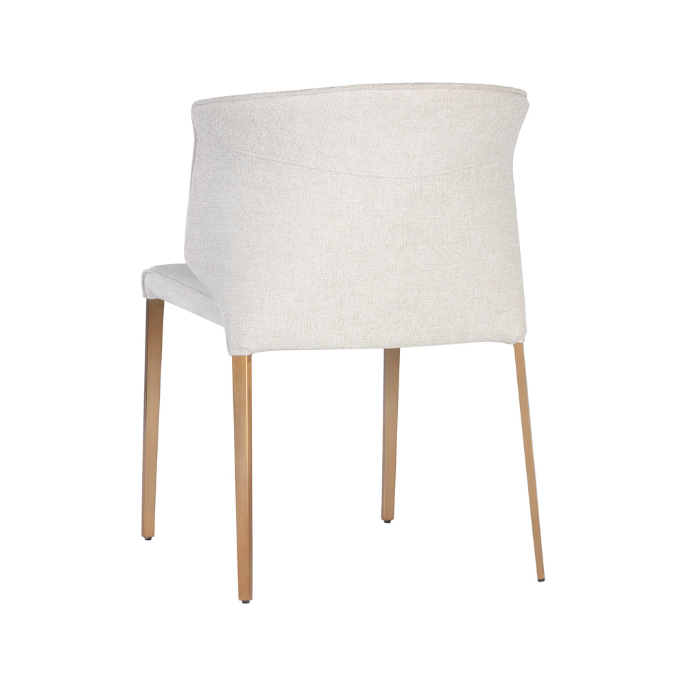 ZAYDEN BELFAST OATMEAL DINING CHAIR - Back View