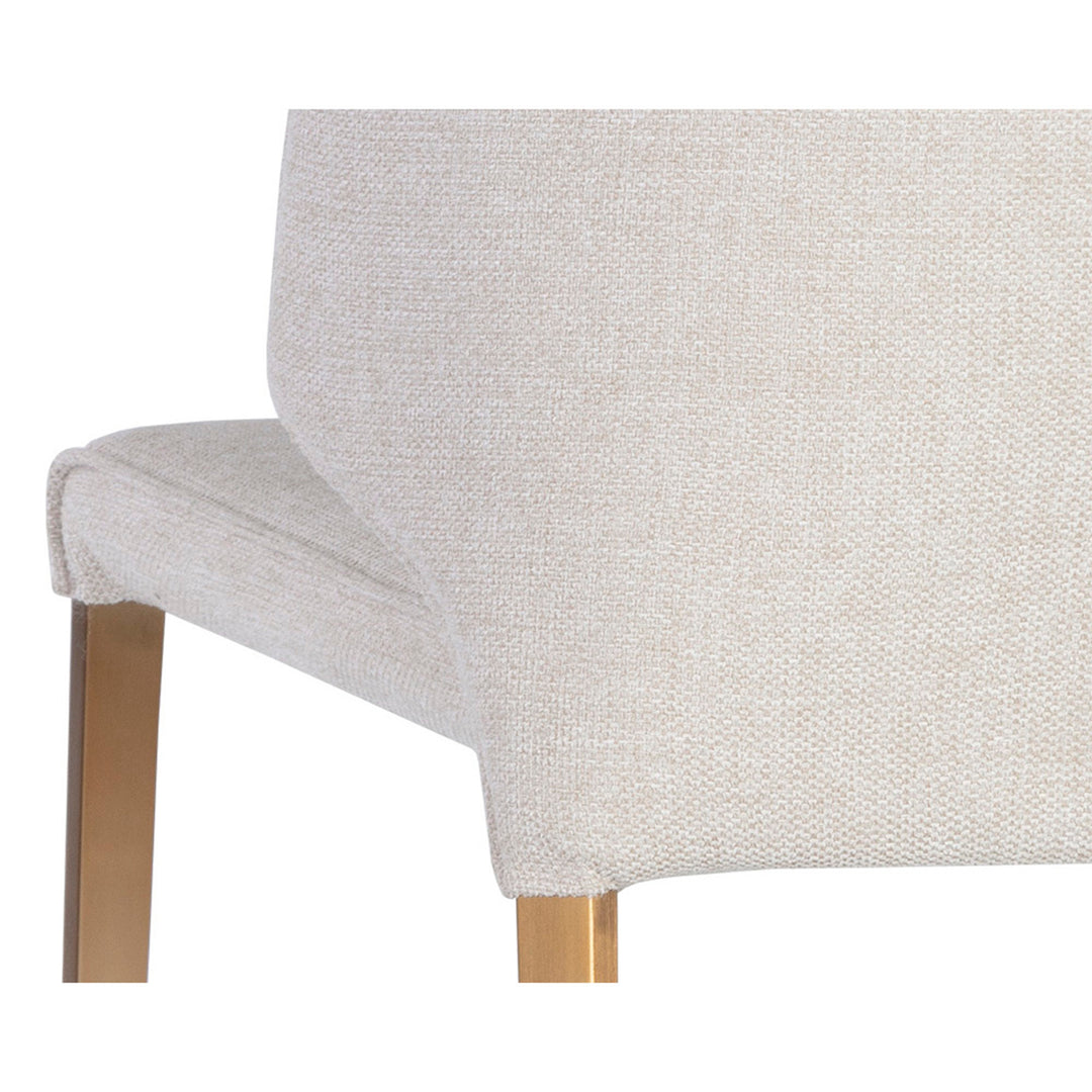 ZAYDEN BELFAST OATMEAL DINING CHAIR - Closeup View