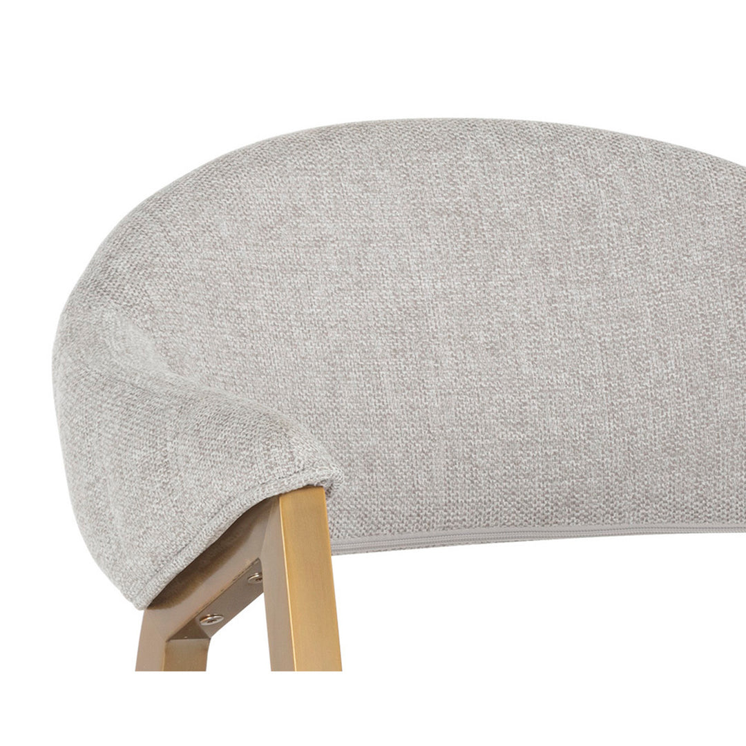 BURGOS DINING ARMCHAIR - BELFAST HEATHER GREY - Closeup View