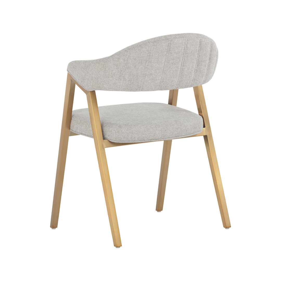 BURGOS DINING ARMCHAIR - BELFAST HEATHER GREY - Back View