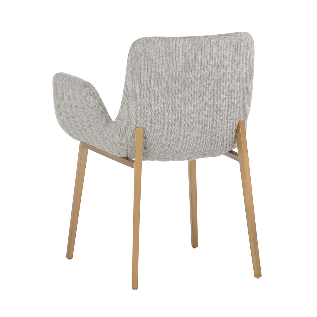 LUCANO DINING ARMCHAIR - BELFAST HEATHER GREY - Back View