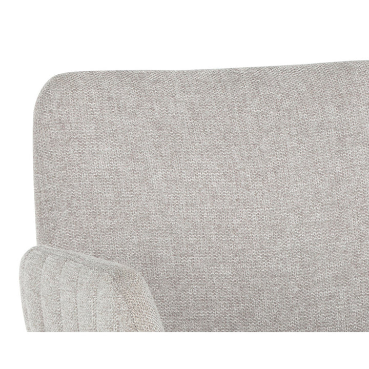 LUCANO DINING ARMCHAIR - BELFAST HEATHER GREY - Closeup View