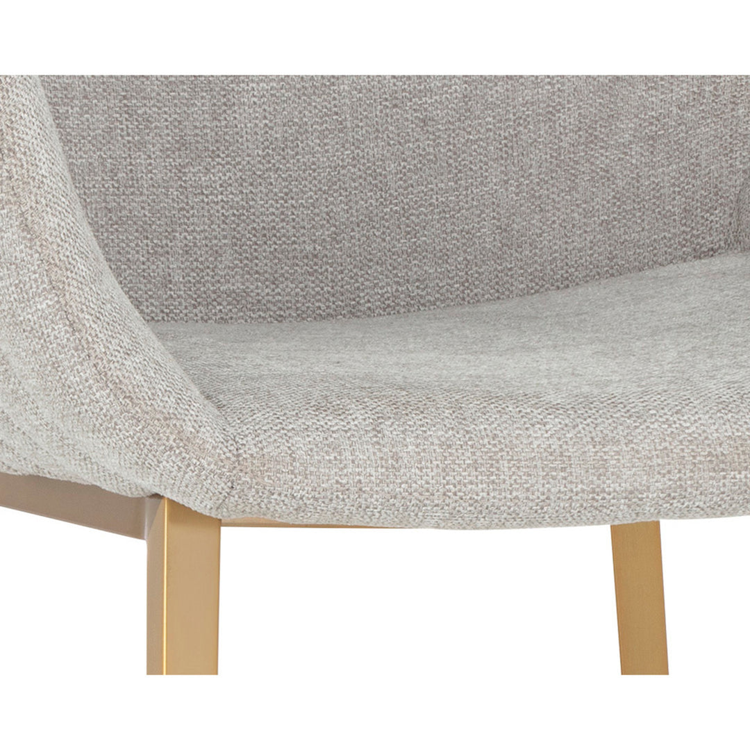 LUCANO DINING ARMCHAIR - BELFAST HEATHER GREY - Closeup View