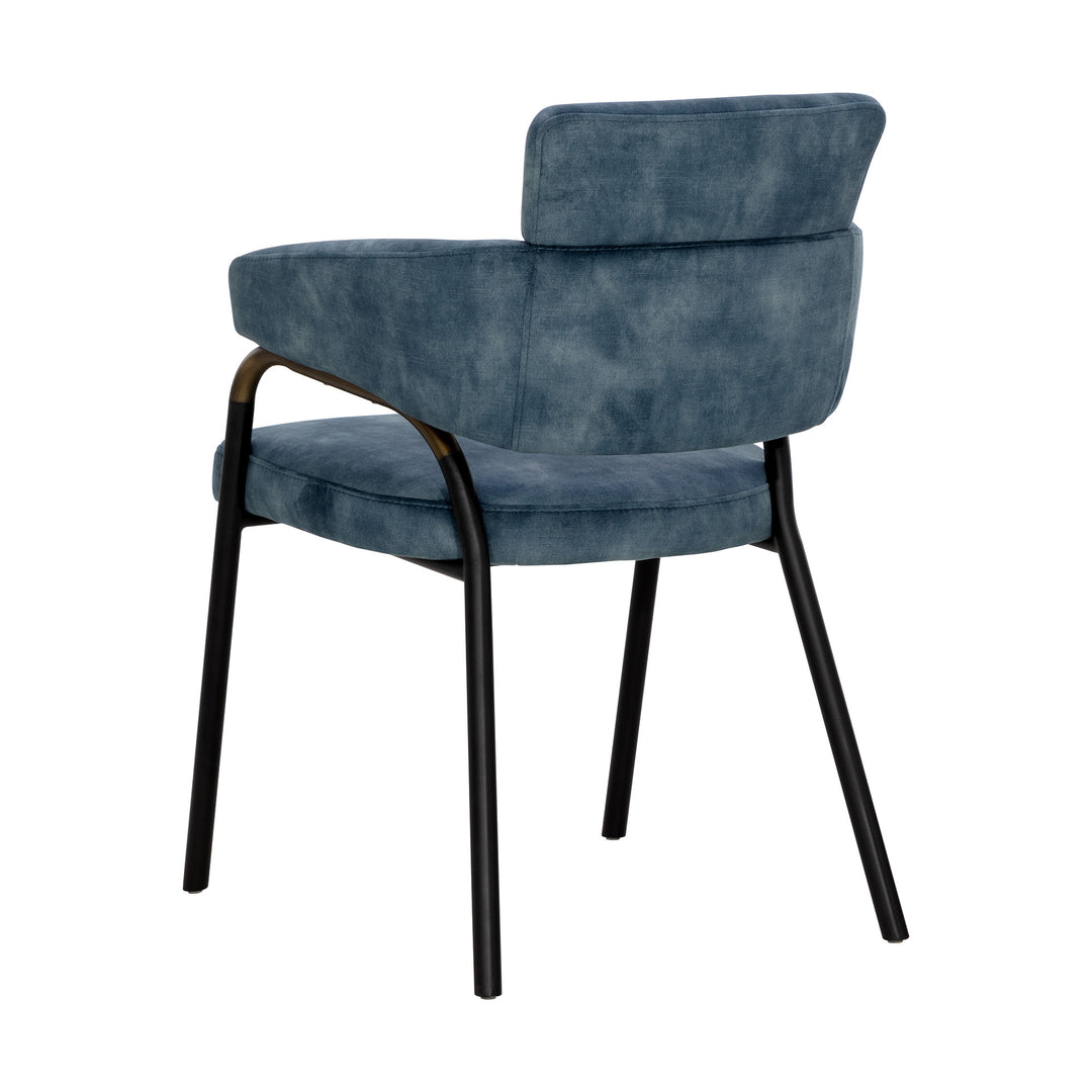 SHARQUI NONO PETROL DINING ARMCHAIR - Back View