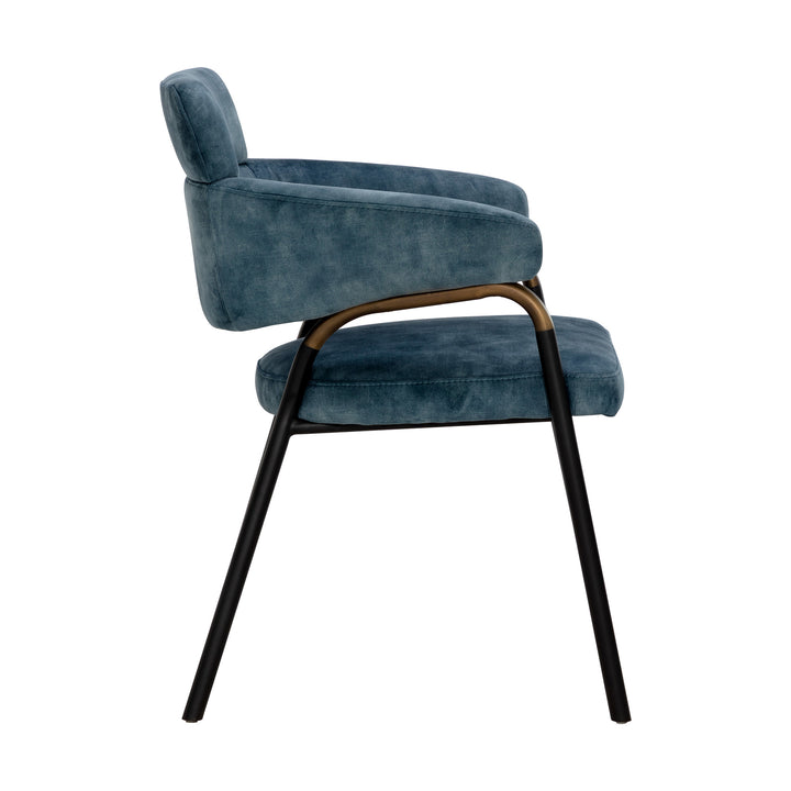 SHARQUI NONO PETROL DINING ARMCHAIR - Side View