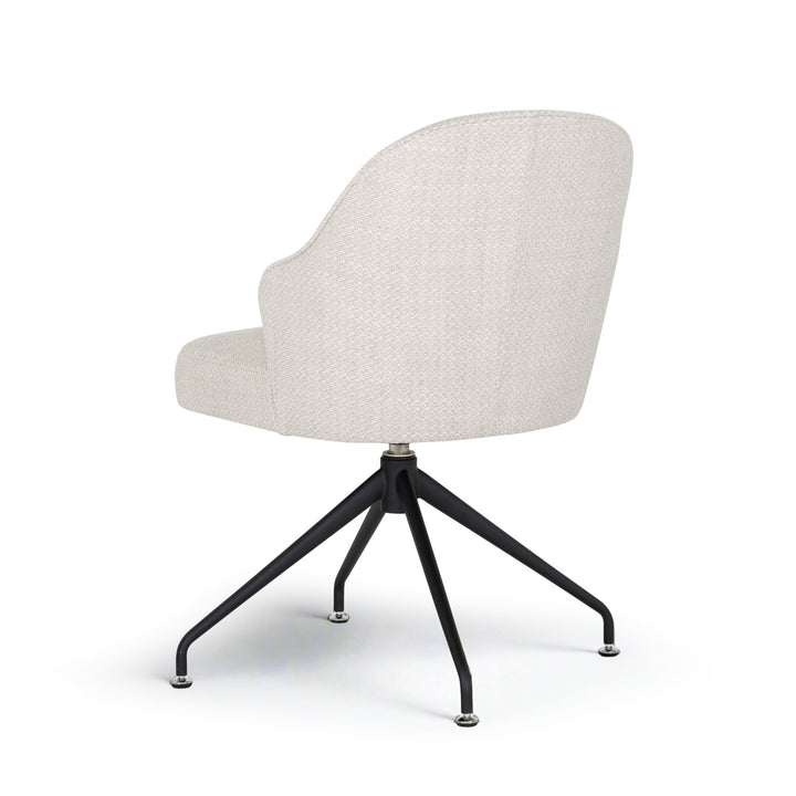 BRETTA SWIVEL DINING CHAIR - MOTO STUCCO - Back View