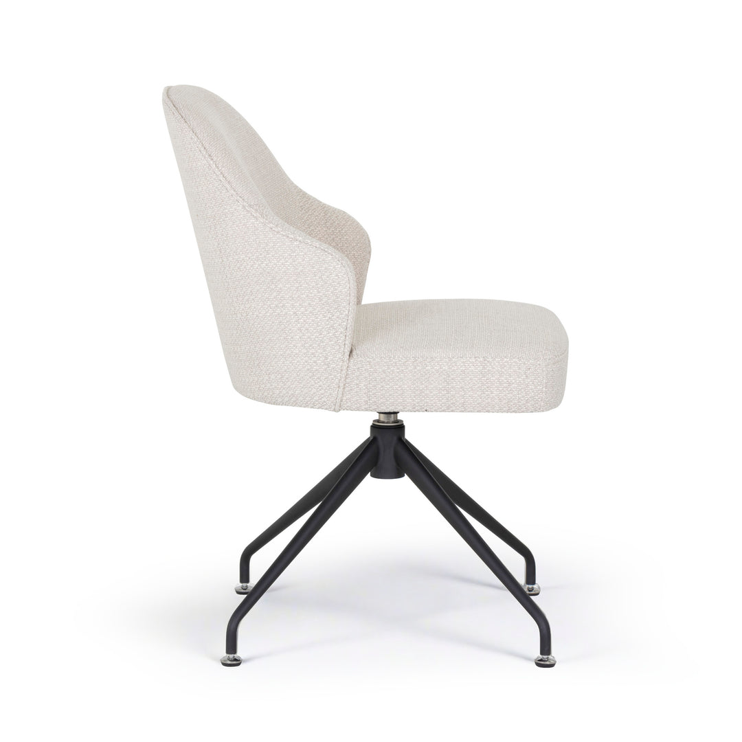 BRETTA SWIVEL DINING CHAIR - MOTO STUCCO - Side View