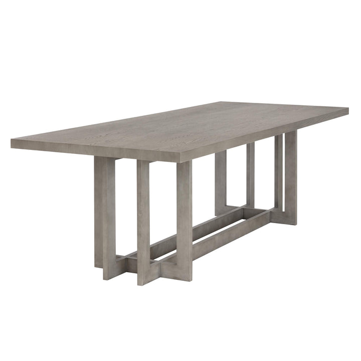 DISERA 96" DINING TABLE - ASH GREY - SIDE VIEW