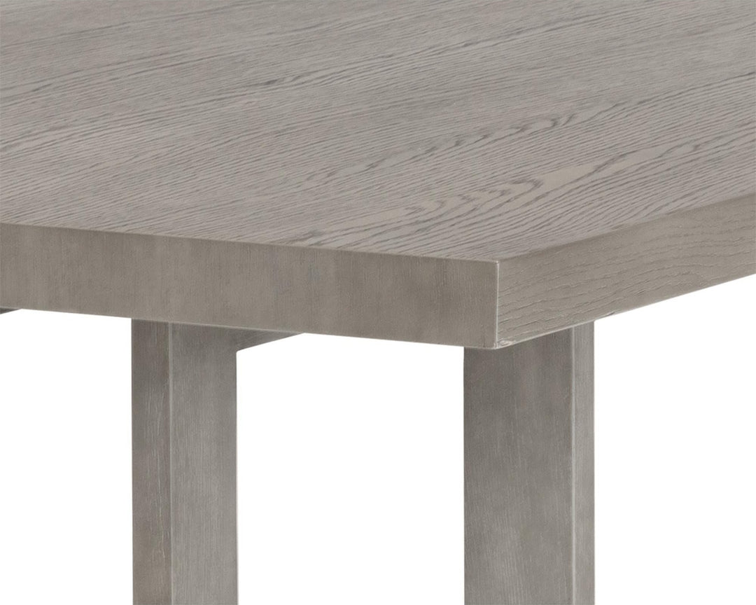 DISERA 96" DINING TABLE - ASH GREY - UPPER VIEW