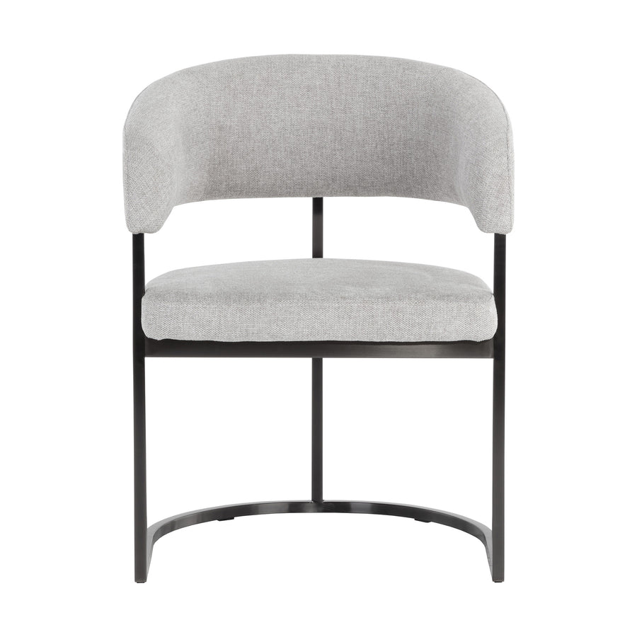 MARRIS GUNMETAL BELFAST HEATHER GREY DINING ARMCHAIR - Main View