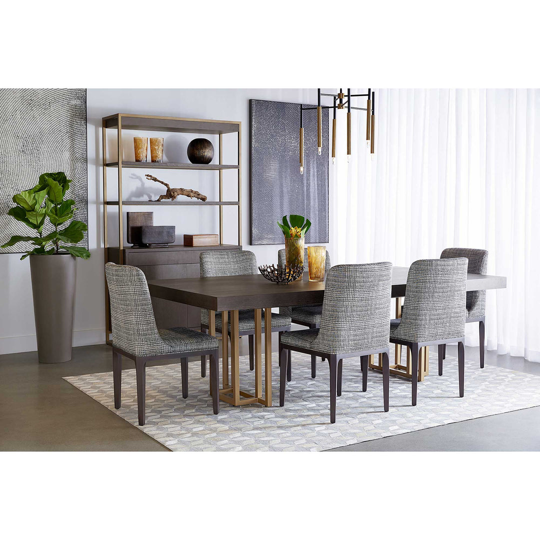 BALDESSARA 94.5" DINING TABLE - BROWN - ROOM VIEW