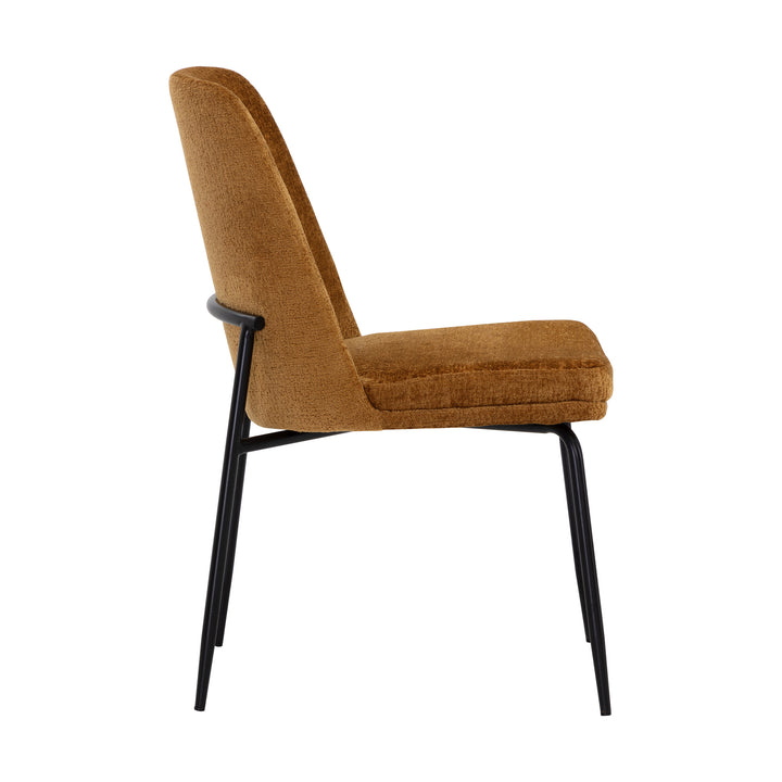 ZEKE BERGEN MARMALADE BLACK DINING CHAIR - Side View