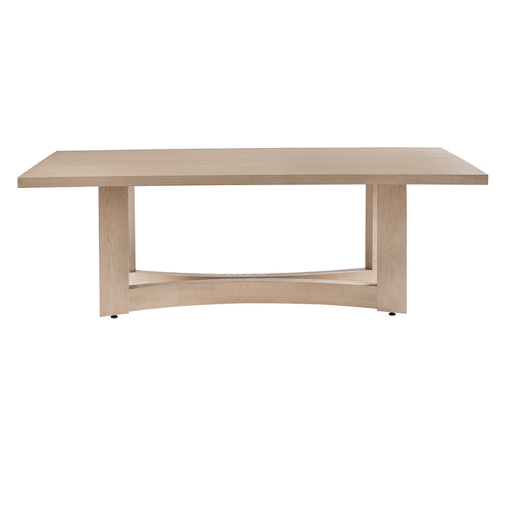 AREZZA 90.5" DINING TABLE - LIGHT WASH - FRONT VIEW